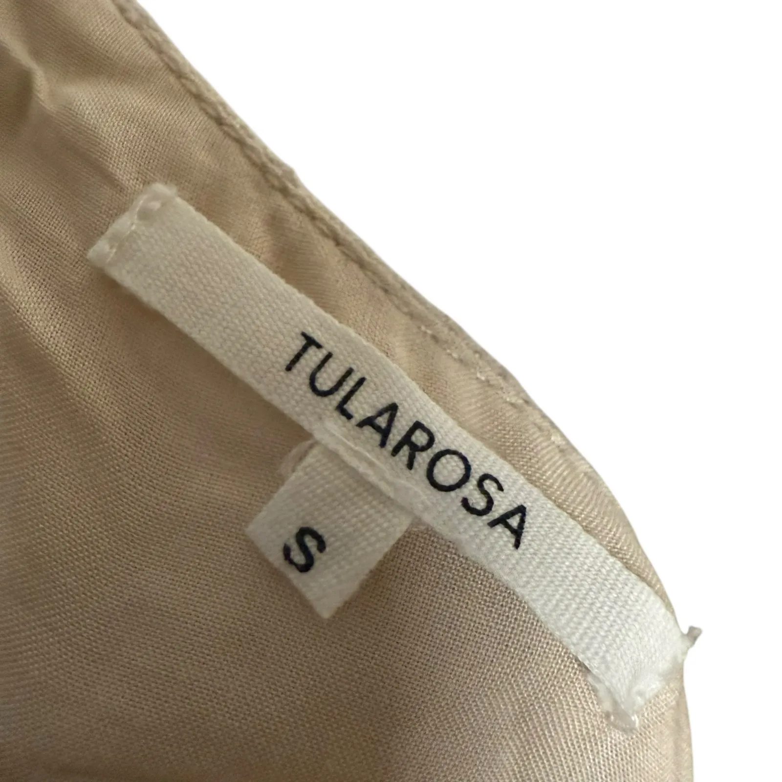 Tularosa Nora Cream Wide Leg Sleeveless V-Neck Tie Back Cotton Beach Jumpsuit S - Image 5