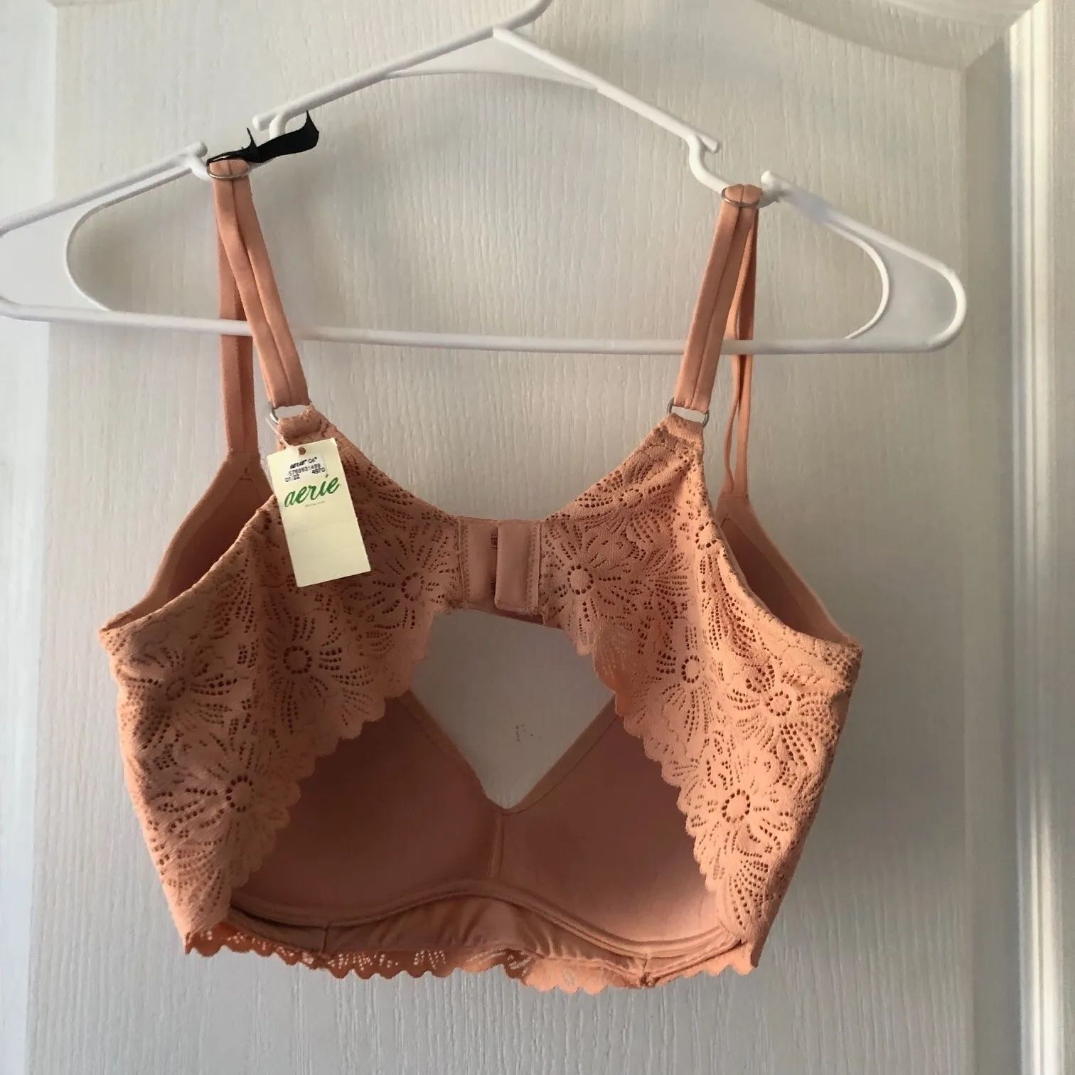 Aerie Women's Real Me Push Up Bra Coral Lace Trim Adjustable Straps Size 36D NWT - Image 8
