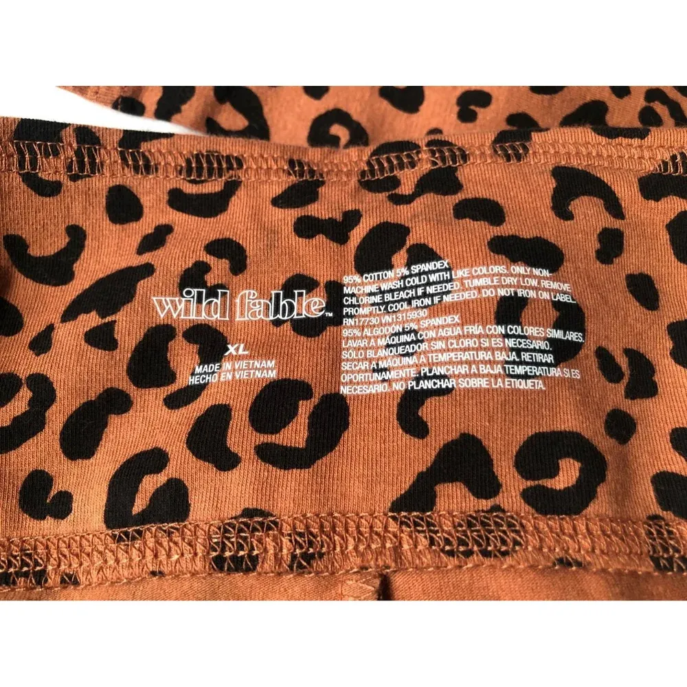 Wild Fable Leopard Cheetah Print Leggings XL - Image 3
