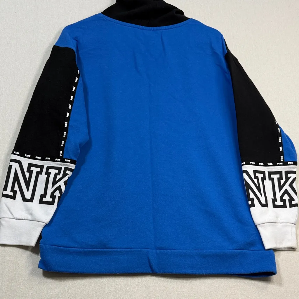 PINK Victoria's Secret Black and Blue Turtleneck Sweater - Image 6