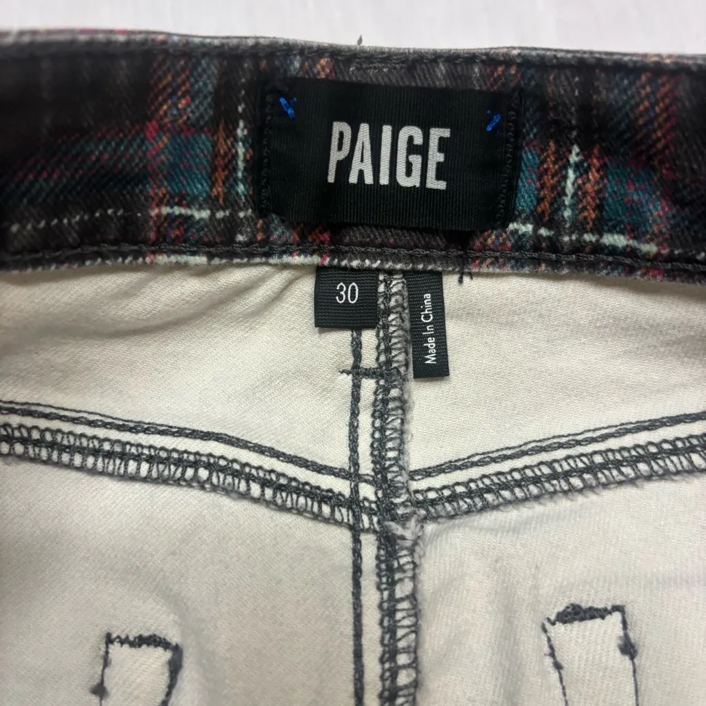 Paige  Multicolor Plaid Shorts - Image 2