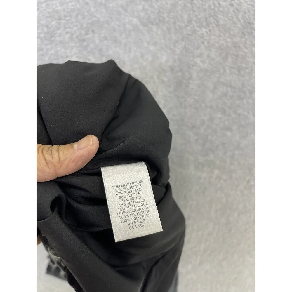 Banana Republic Women's Skirt A Line Black Grey Shimmery Size 6 Print - Image 4