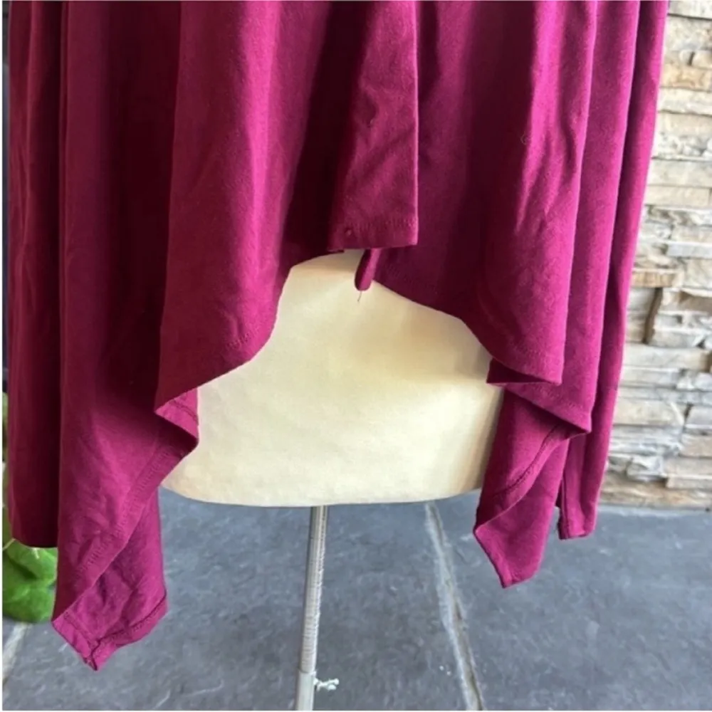 Cable & Gauge Red Open-Front Cardigan Sweater - Image 7