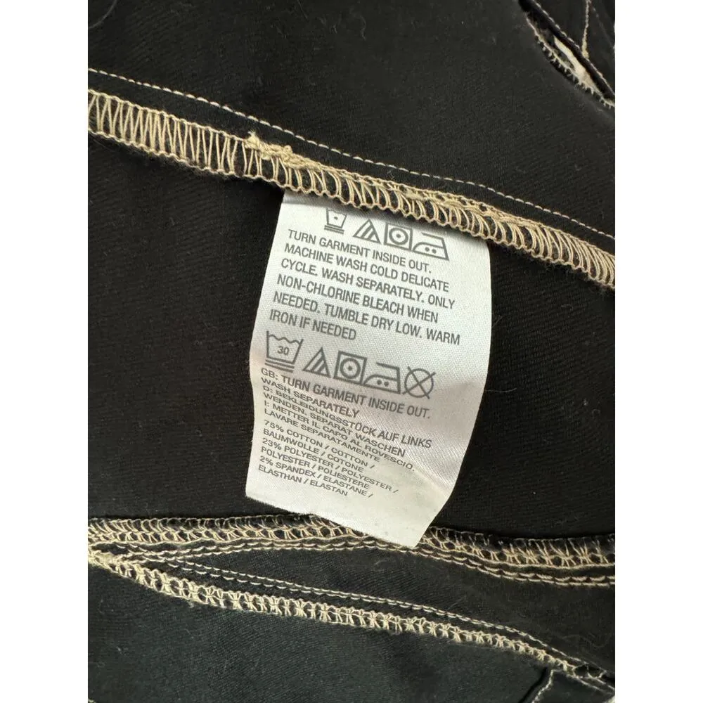 Belle by Kim Gravel Fit & Flare Stretch Denim Jacket Black X - Image 11