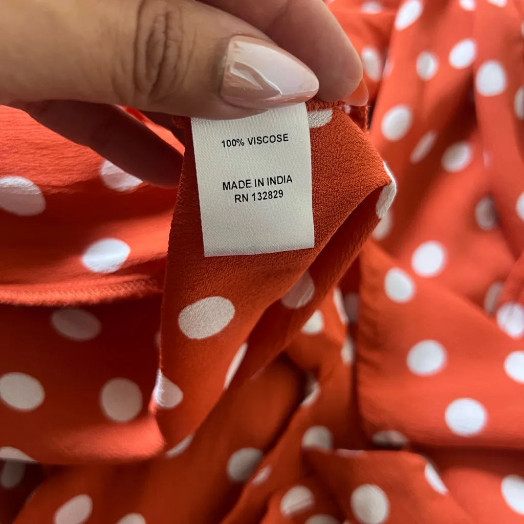 TULAROSA Sid Polka Dot Wrap Midi Dress Roselle - Image 10