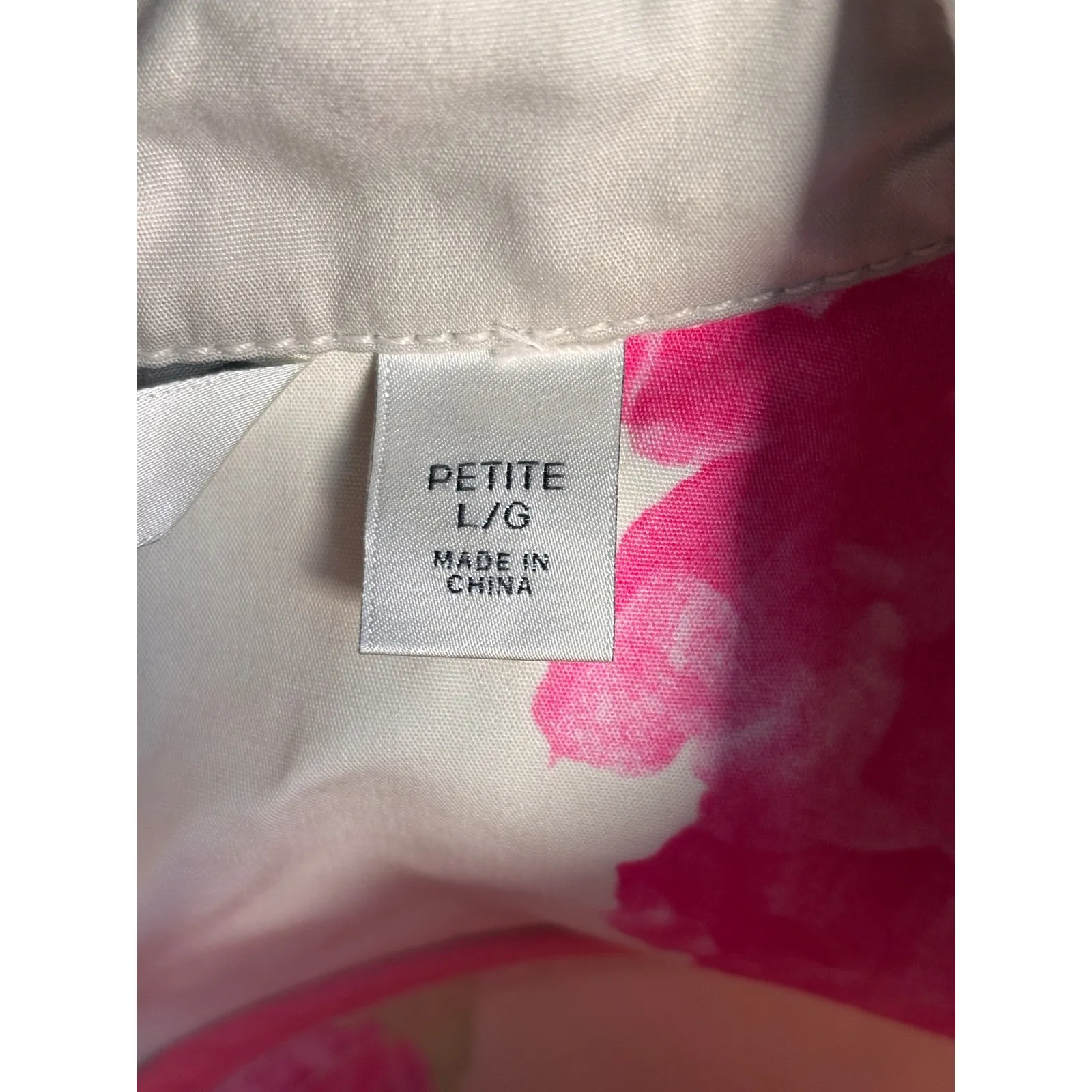 Liz Claiborne New York Petal Pink Floral Lined Tan Cotton Trench Coat Petite - Image 10