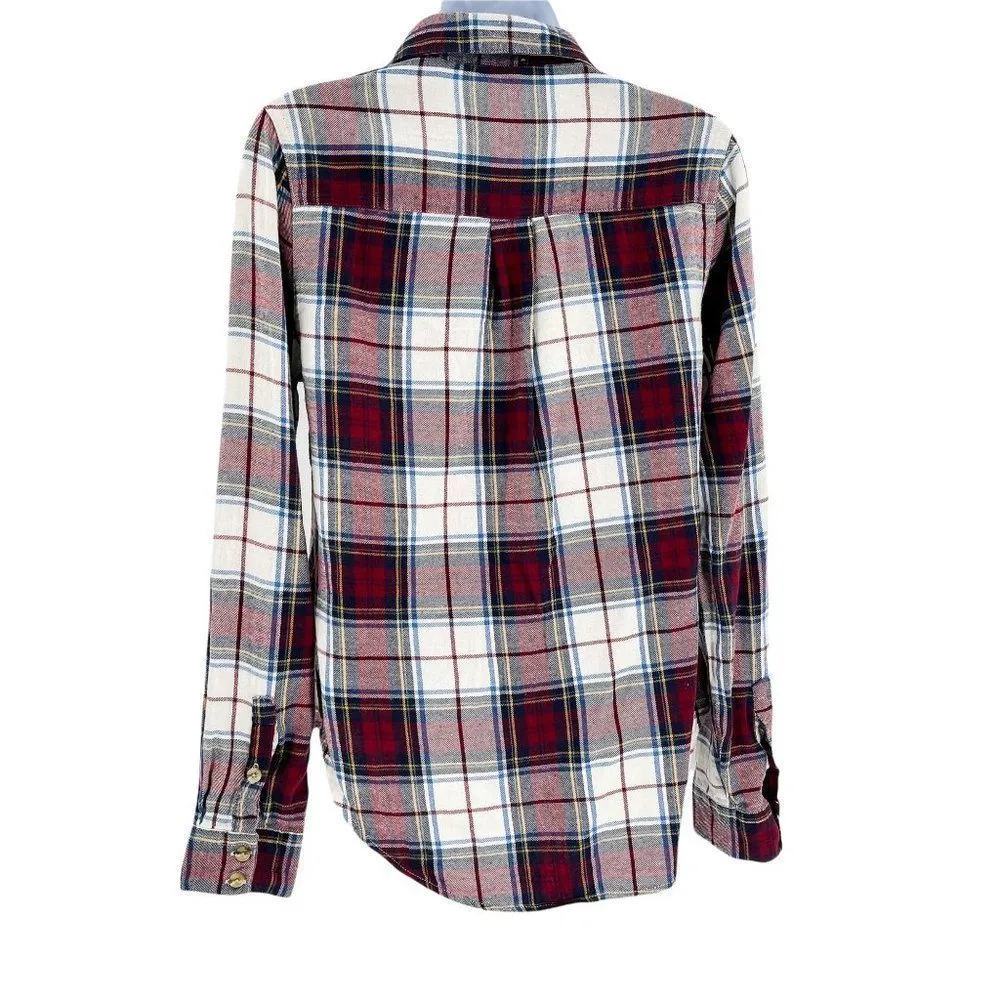 Miami Plaid Long Sleeve Button Up Shirt X-Small XS - Image 40