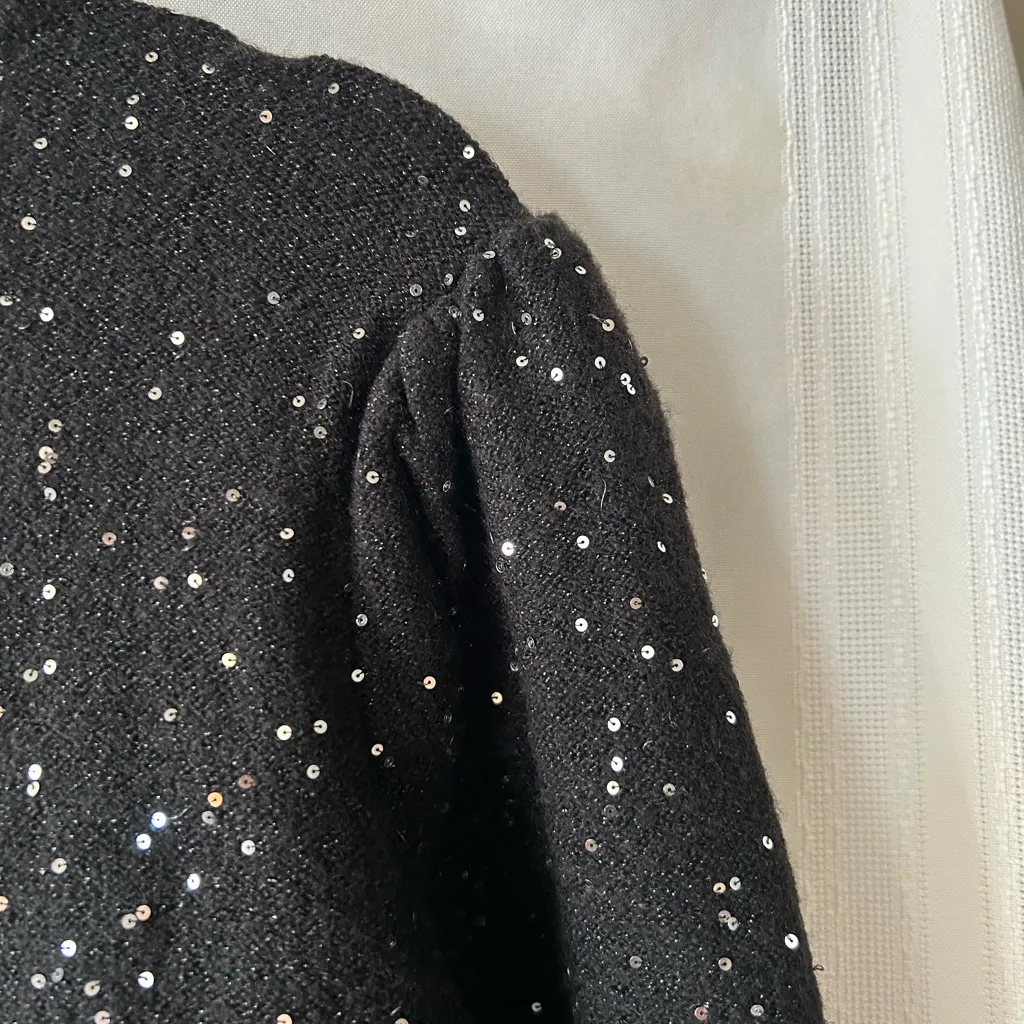 Karl Lagerfeld Black Sweatshirt with White Accents - Image 5