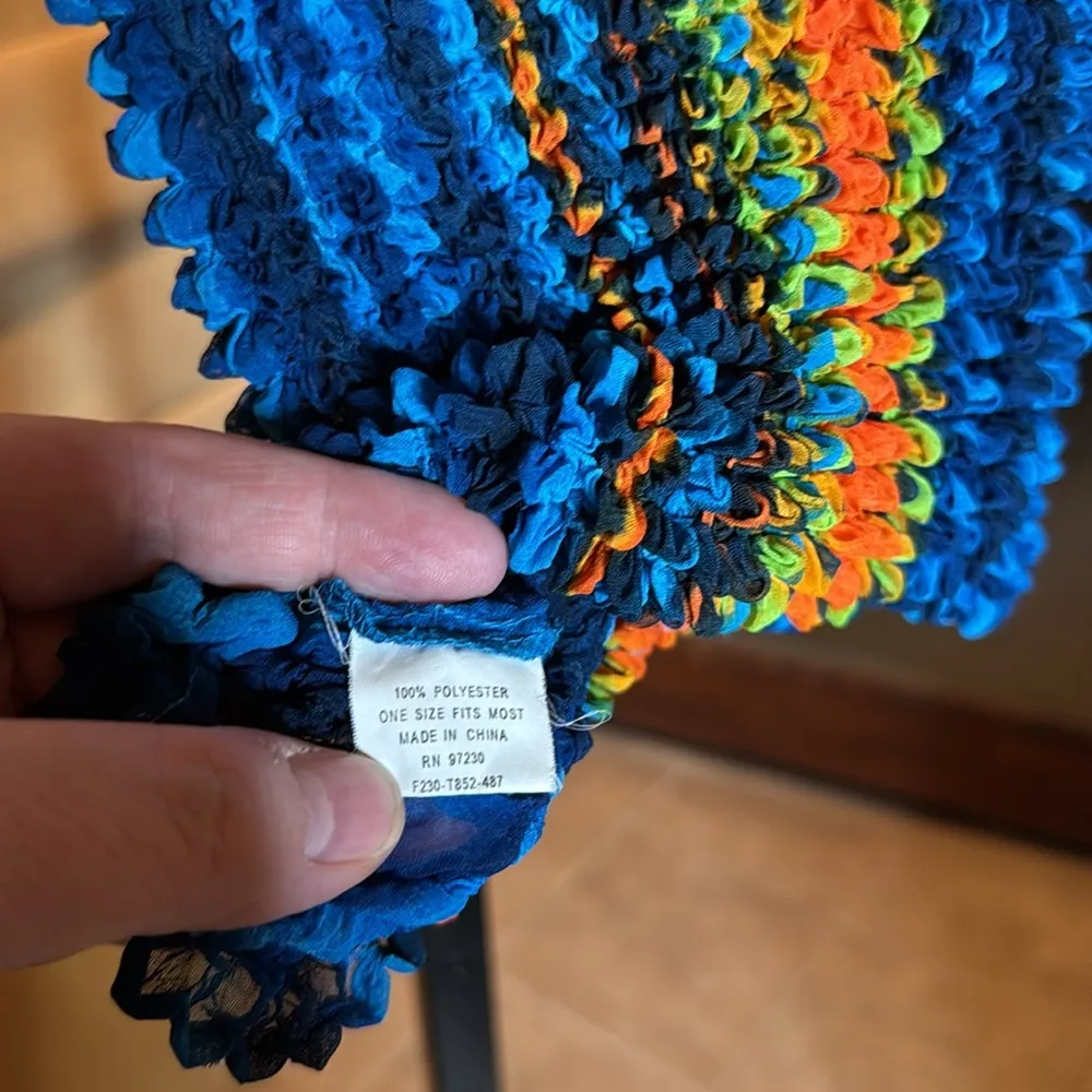 NWOT Vintage Younique Popcorn Bubble Top Y2k 90s 80s Top OSFM Blue Size undefined - Image 4