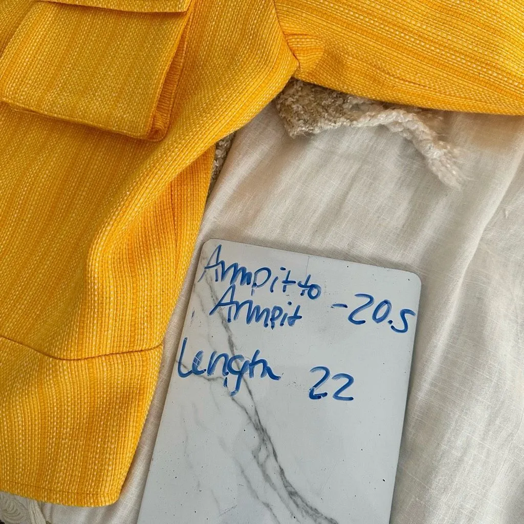 Kim Shui x Urban Outfitters Women’s Yellow Gab Blazer Jacket NWOT - Image 6