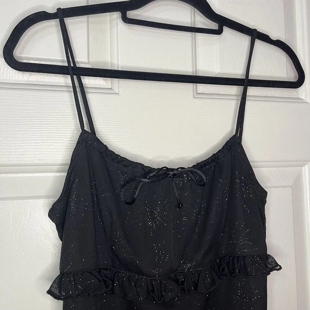 Vintage Xhilaration Dress Bow All Over Firework Shimmer Fairy Grunge Y2K Lined - Image 2