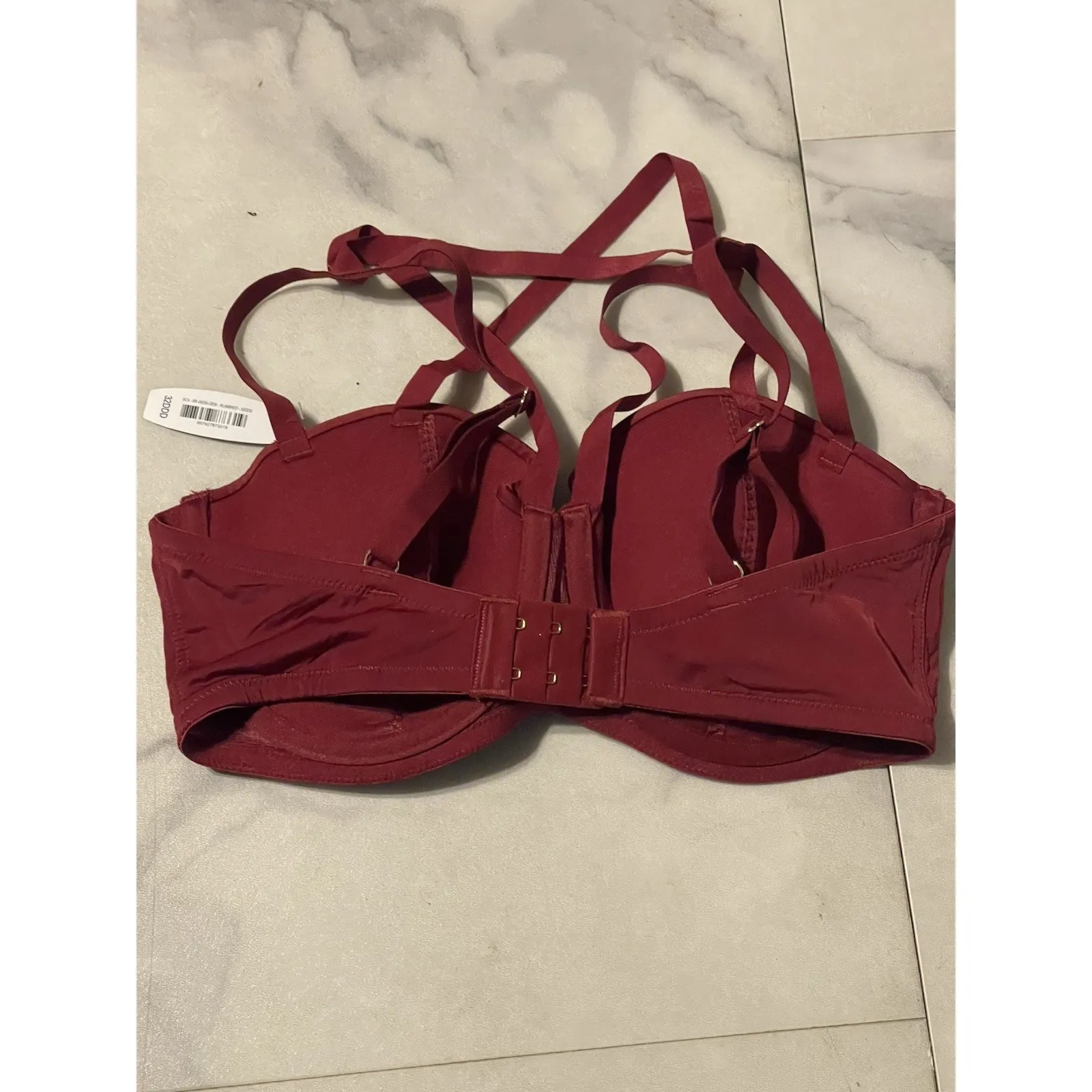 NWT Adore Me bra size 32DDD padded push up burgundy - Image 3