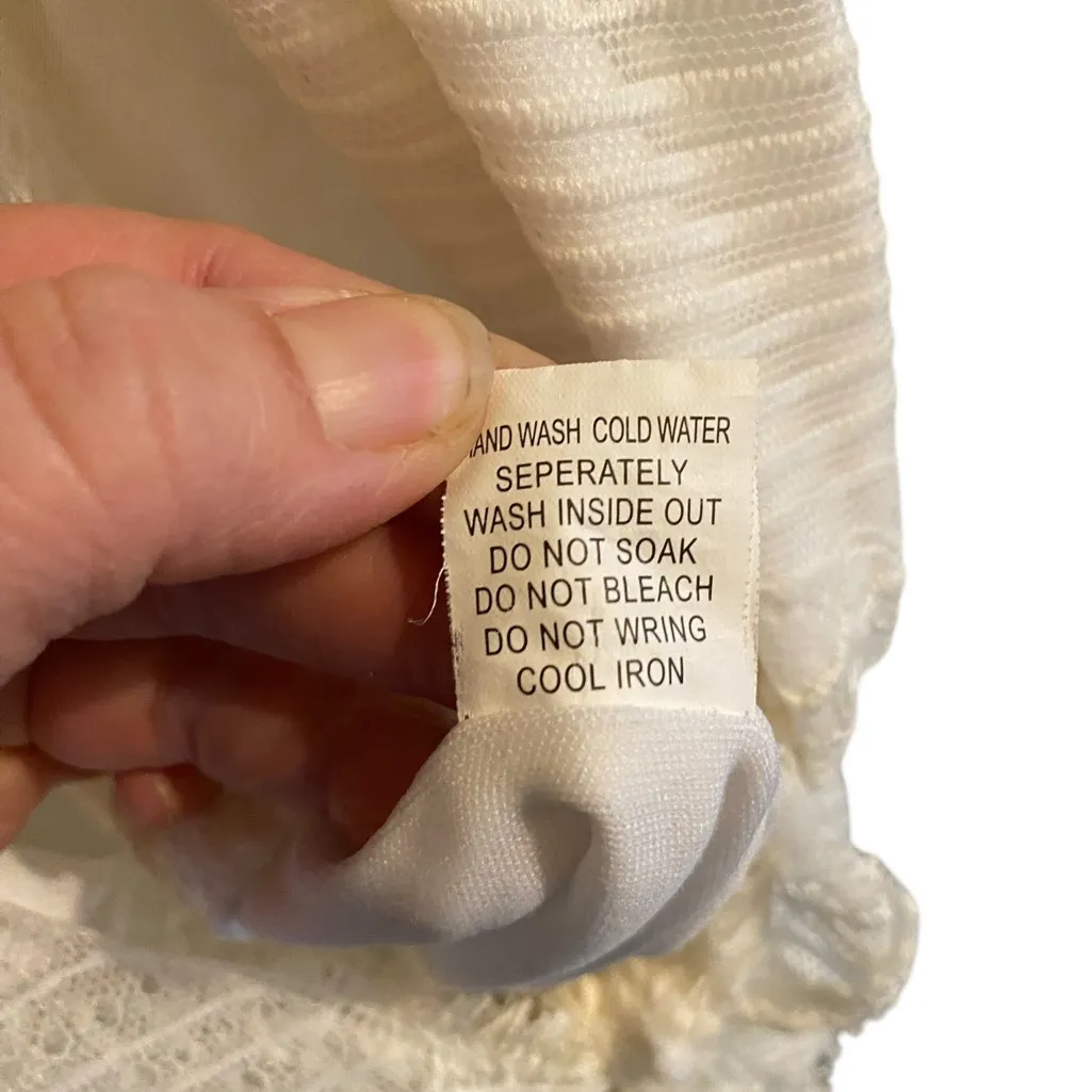 Lioness Cream Lace Festival Romper Boho Western party dress Fairy core - Image 9