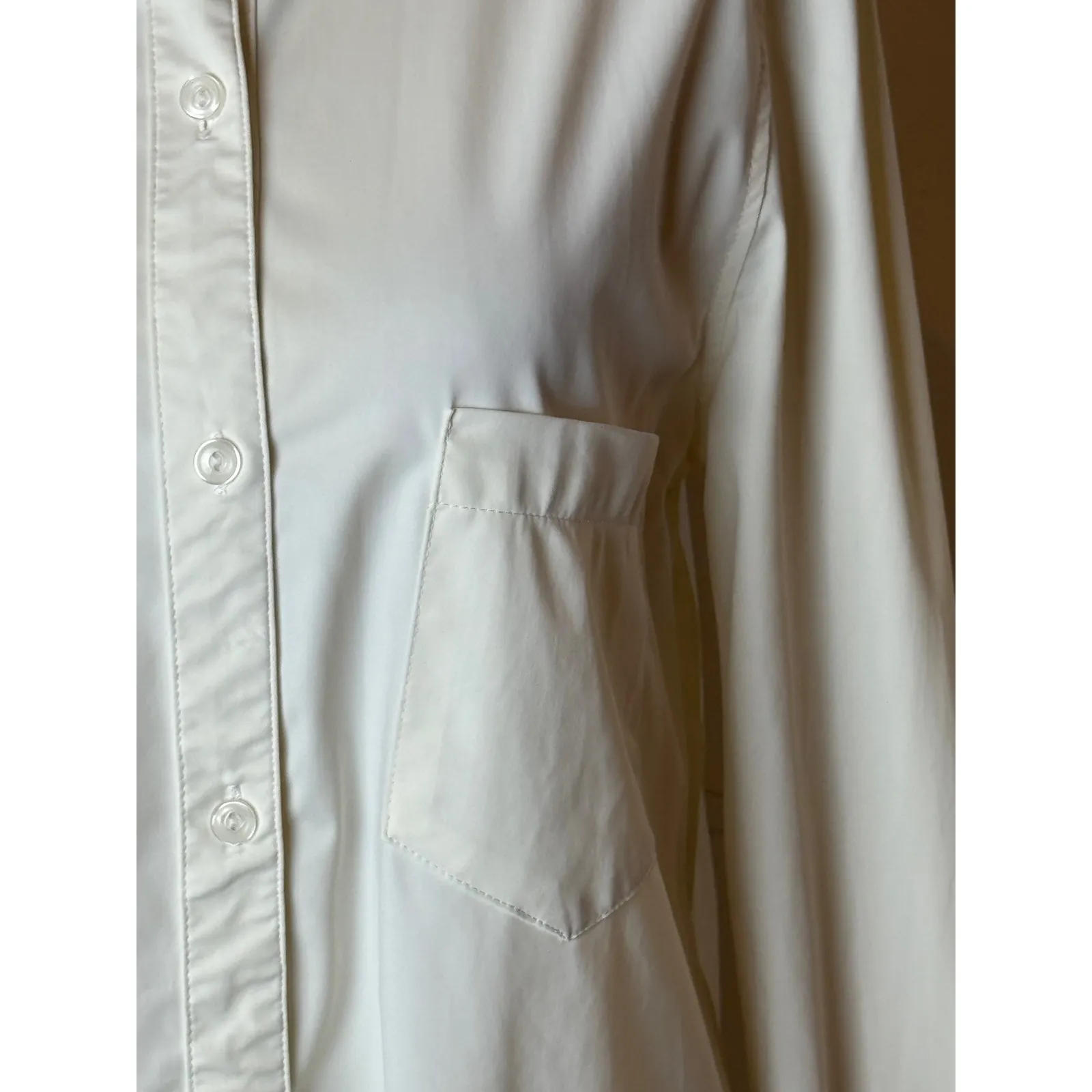 Lysse Shirt Women Small Beige Collared Long Sleeve Schiffer Button Down Preppy - Image 8