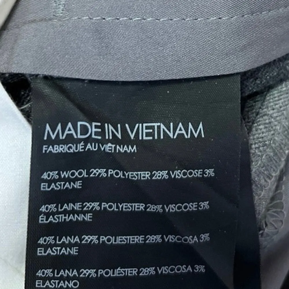 Club Monaco Women's Gray Black Colorblock High Waisted Trouser Casual Pants Sz 2 - Image 5