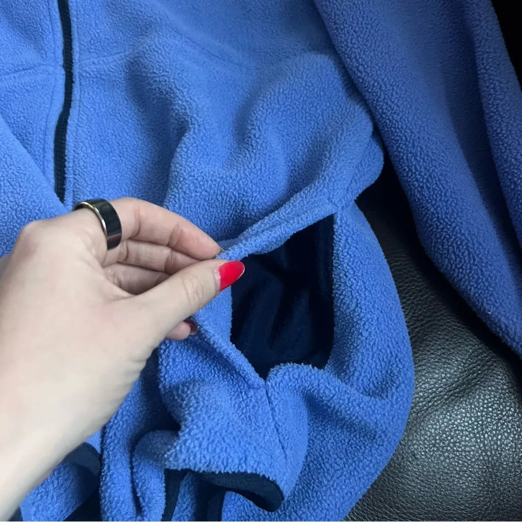 LL bean Blue Fleece Zip - Image 4