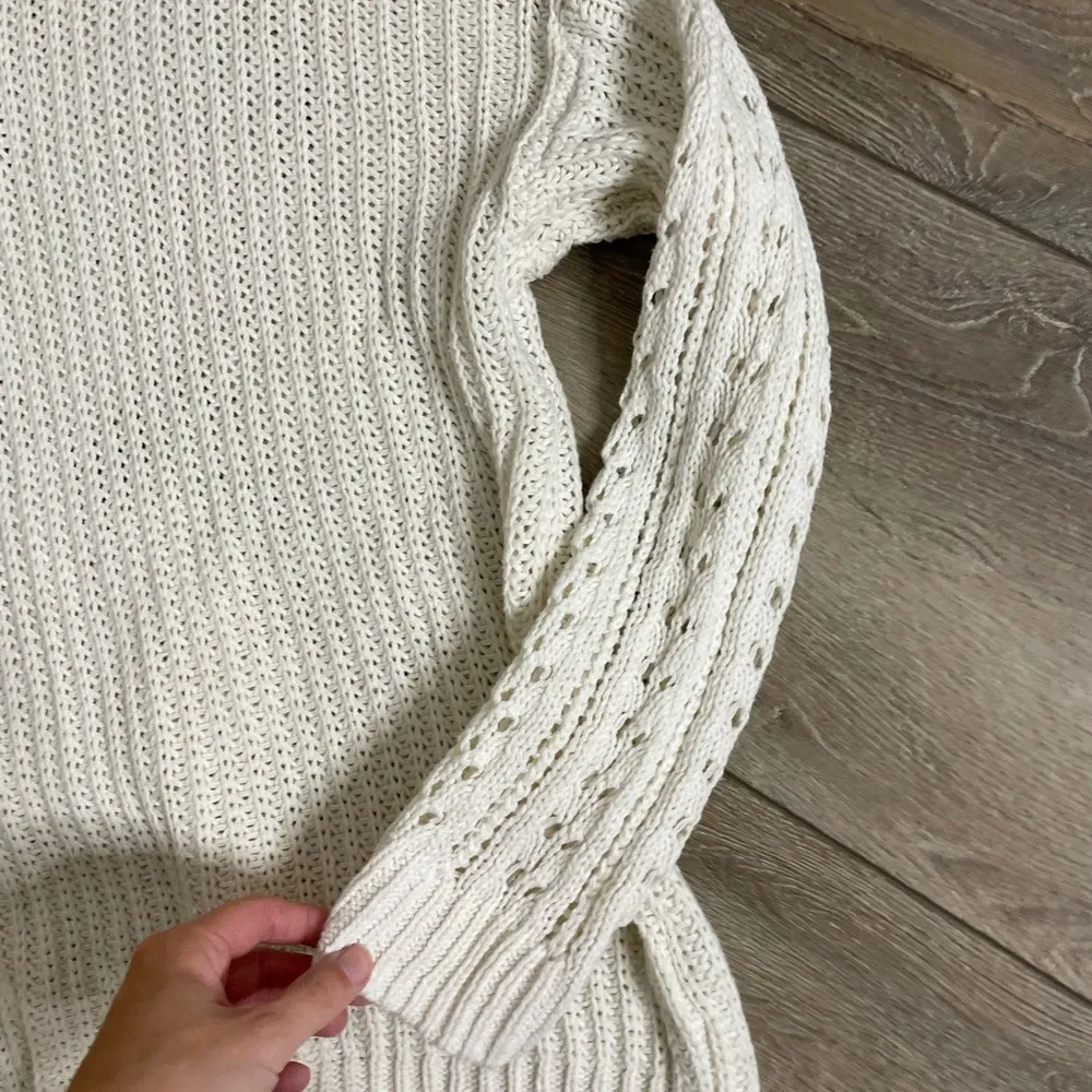 American Eagle white knit sweater - Image 4