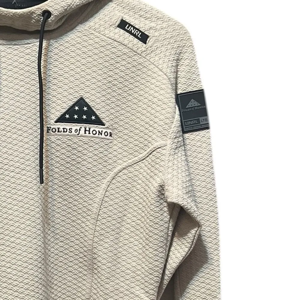 UNRL X FOLDS OF HONOR LTD. ASCEND HOODIE in Sand Size Medium Tan - Image 5
