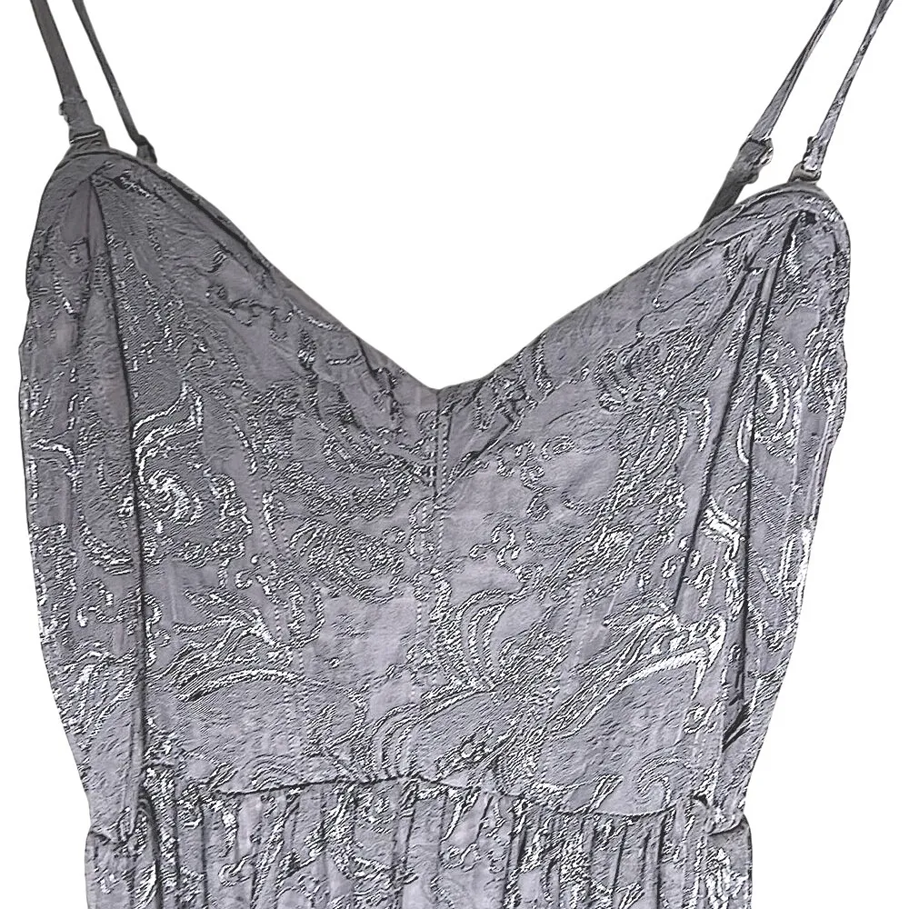 Anthropologie Maple by Some Odd Rubies‎ Jacquard Sweetheart Mini Dress Gray 6 - Image 4