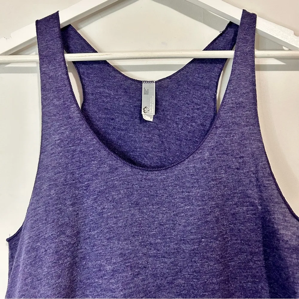 American Apparel Women’s The 50 50 Racerback Tank Blue Size Large NWOT - Image 2