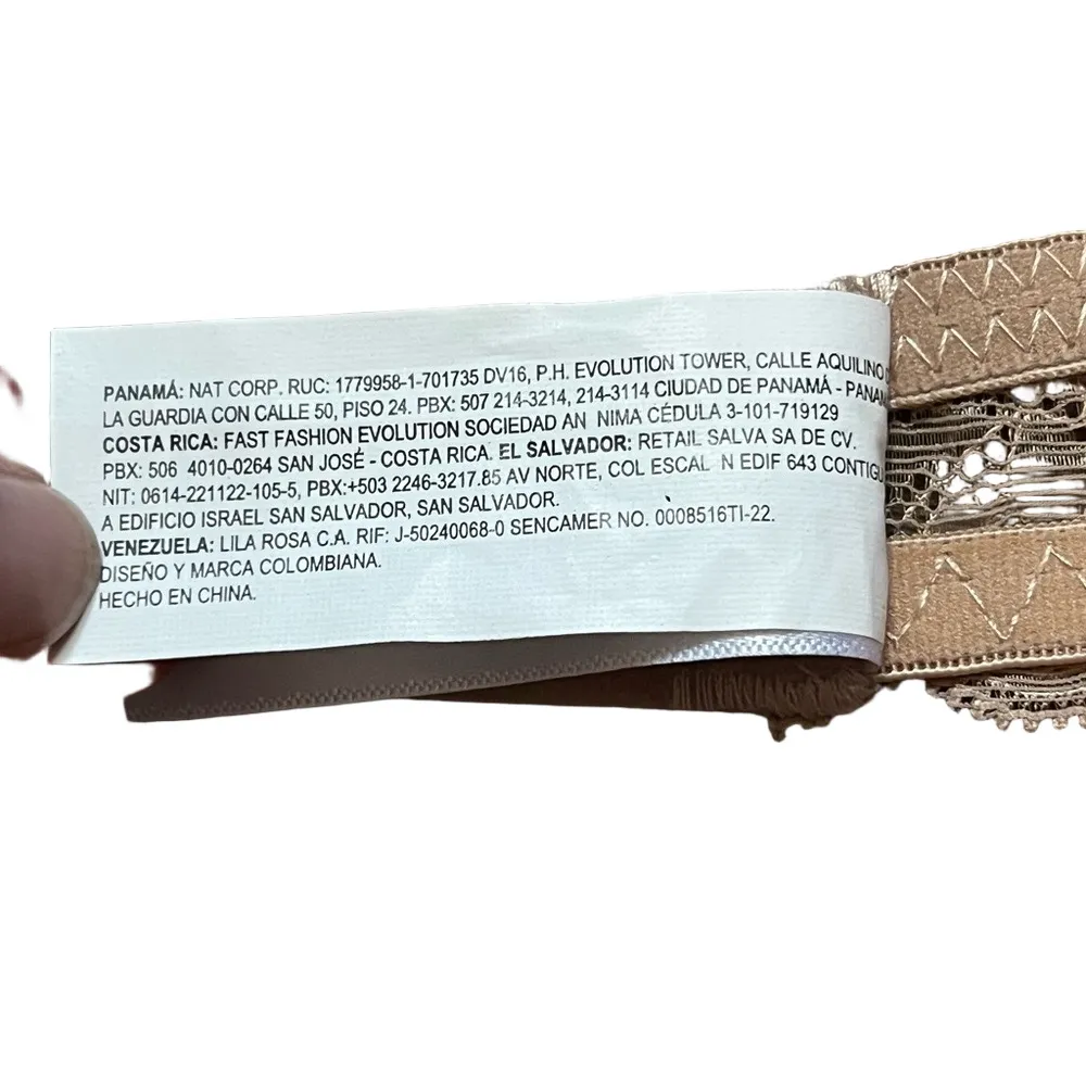 IntimaSecret By Lili Pink Women’s Nude Colored Lace Trim Strapless Bra Tan Size undefined - Image 4