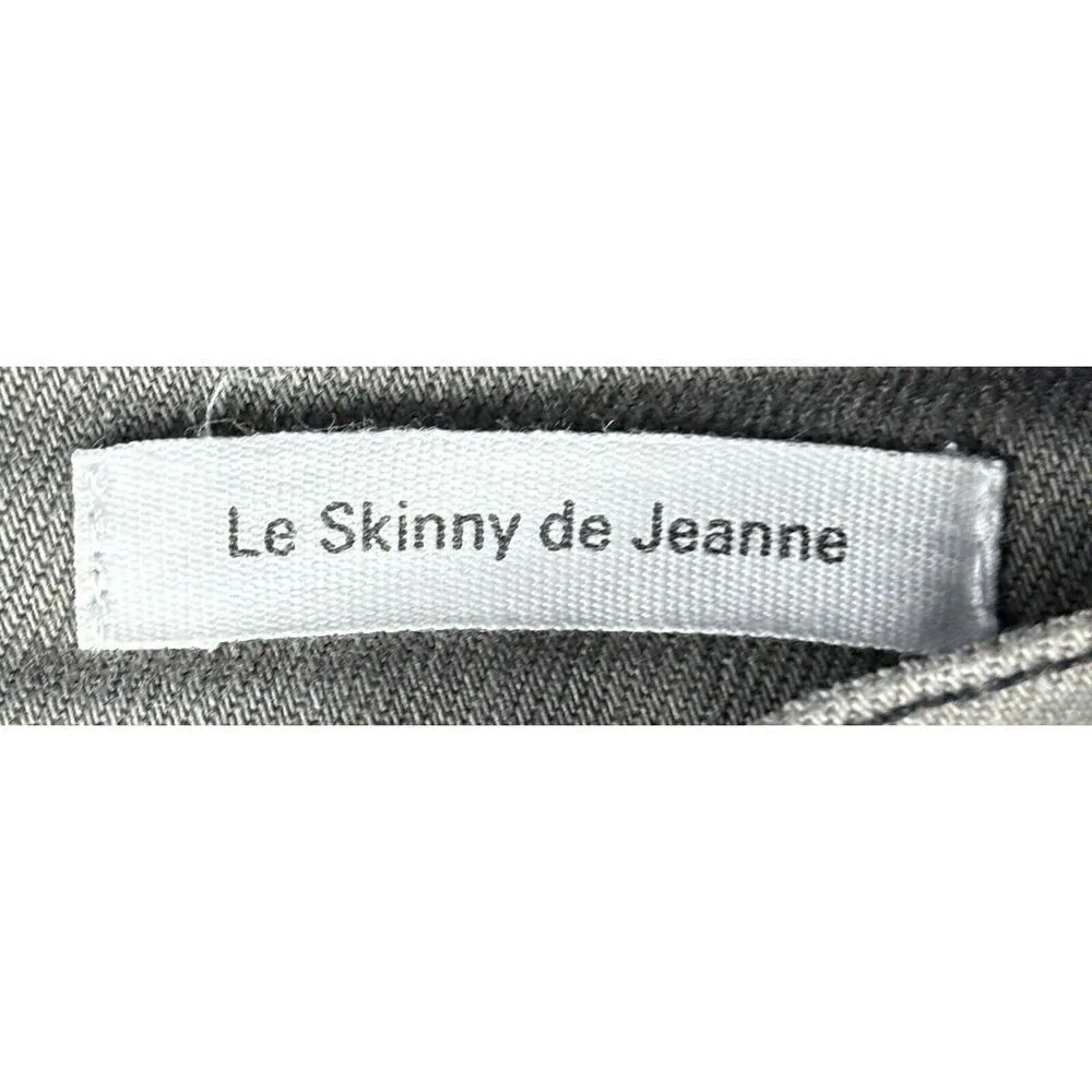 Frame Thatcher Le Skinny de Jeanne Size 27 Zipper Trimmed Gray Wash Jeans Ankle - Image 7
