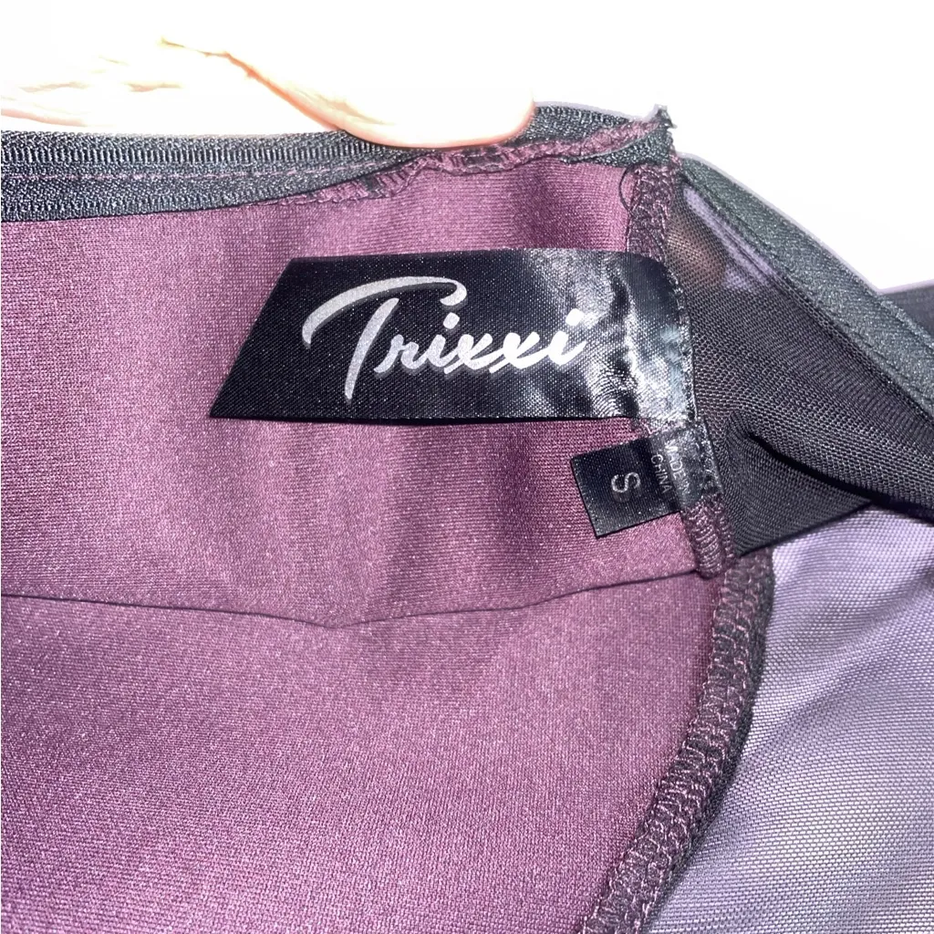 Trixxi Cocktail Dress Women Size S Burnout Velvet Mesh Whimsigoth Fairy Grunge - Image 9