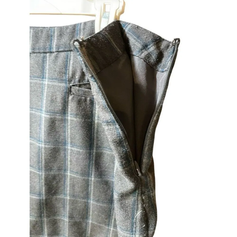 Gap School Girl Gray Checkered Plaid Skirt Fully Lined 16 - Image 5