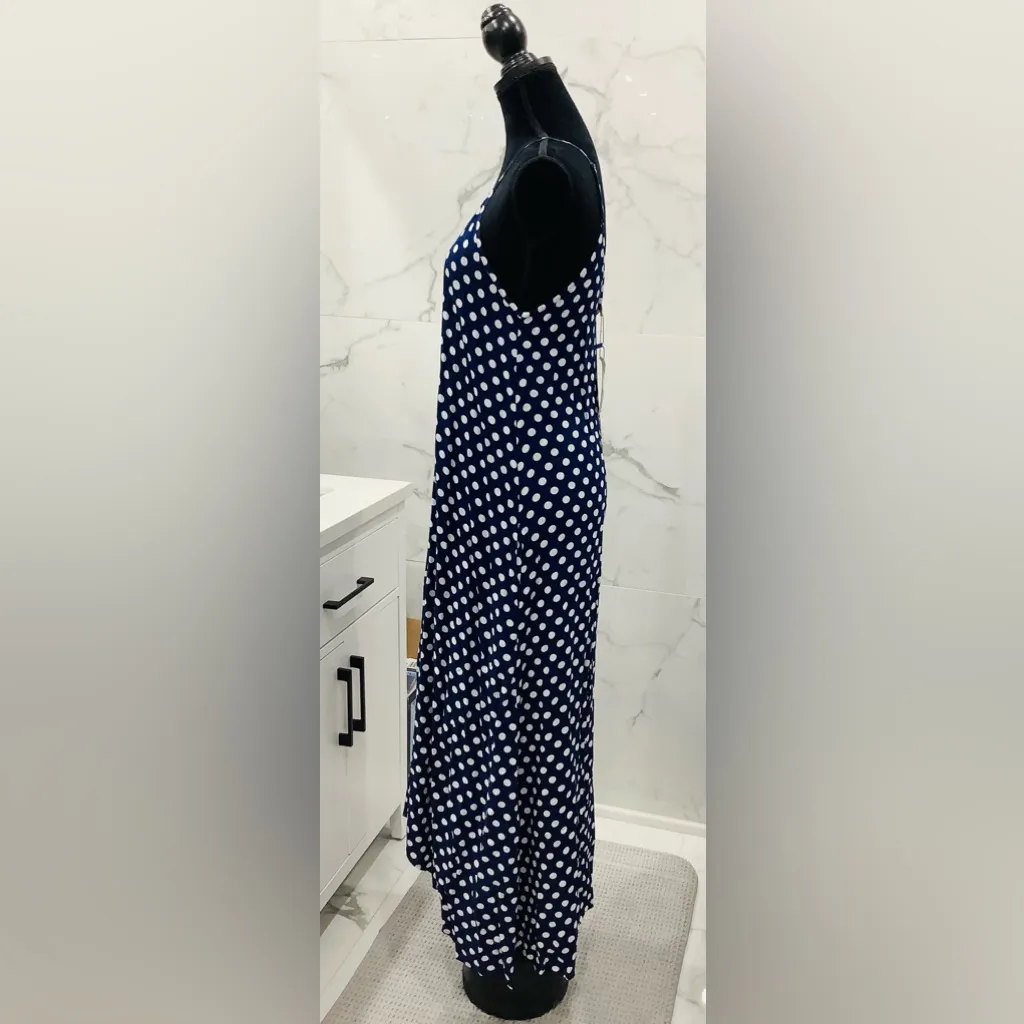 Pretty polka dot maxi dress 💙🤍💙 Blue - Image 8