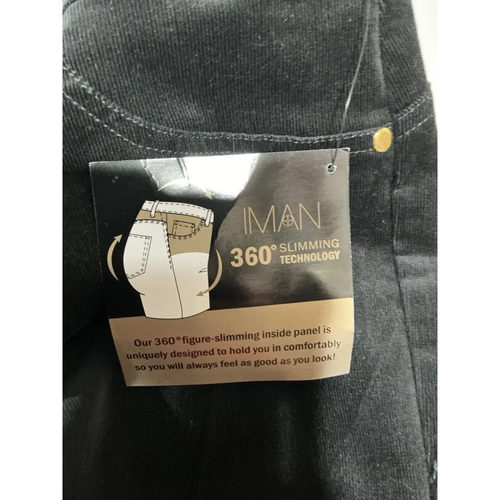 Woman’s Iman 300,degree Slimming Technology 16 Black Corduroy Dress Pants NWT - Image 6