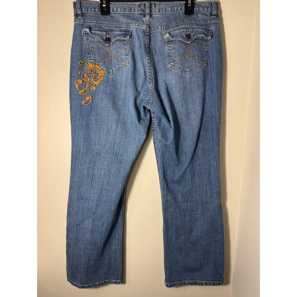 Y2K Flare Embroidered 90s Jeans - Image 3