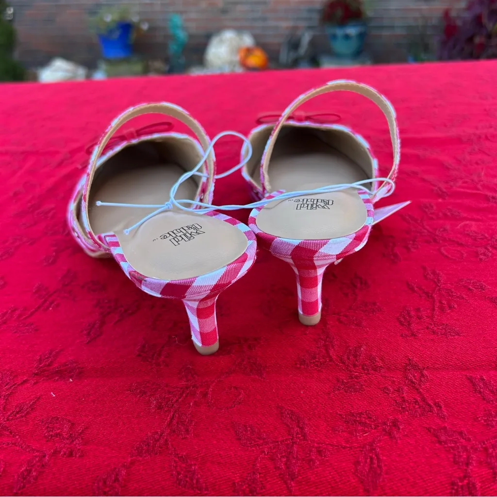 Wild Fable - Women's Lysandra Gingham Eyelet Kitten Heels - size 8 picnic summer - Image 6