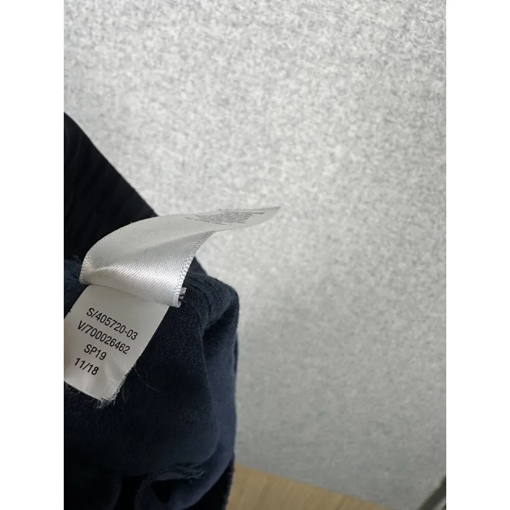 Athleta Size 6 Linen Pants Womens Navy Blue Pull On Drawstring Pockets Jogger - Image 15