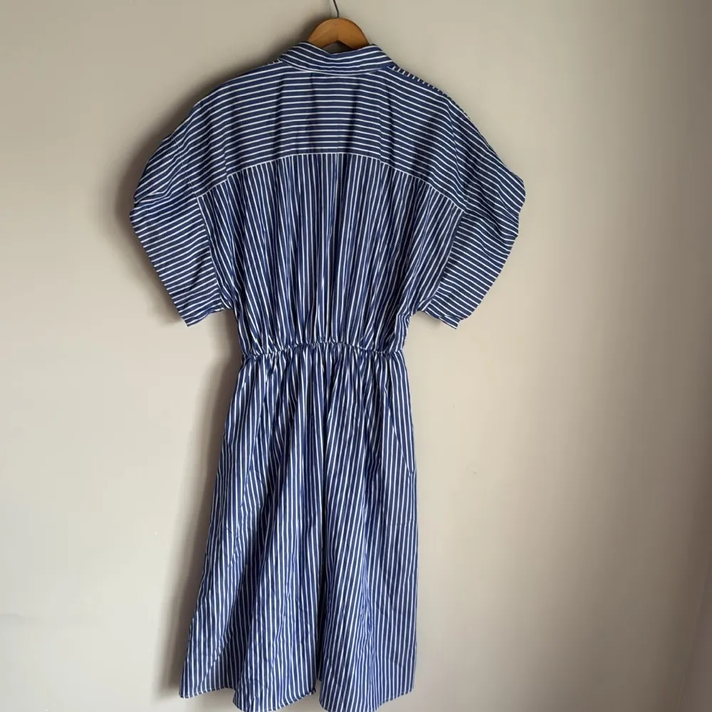 MAJE Relisa Striped Cotton Midi Dress 36 - Image 4