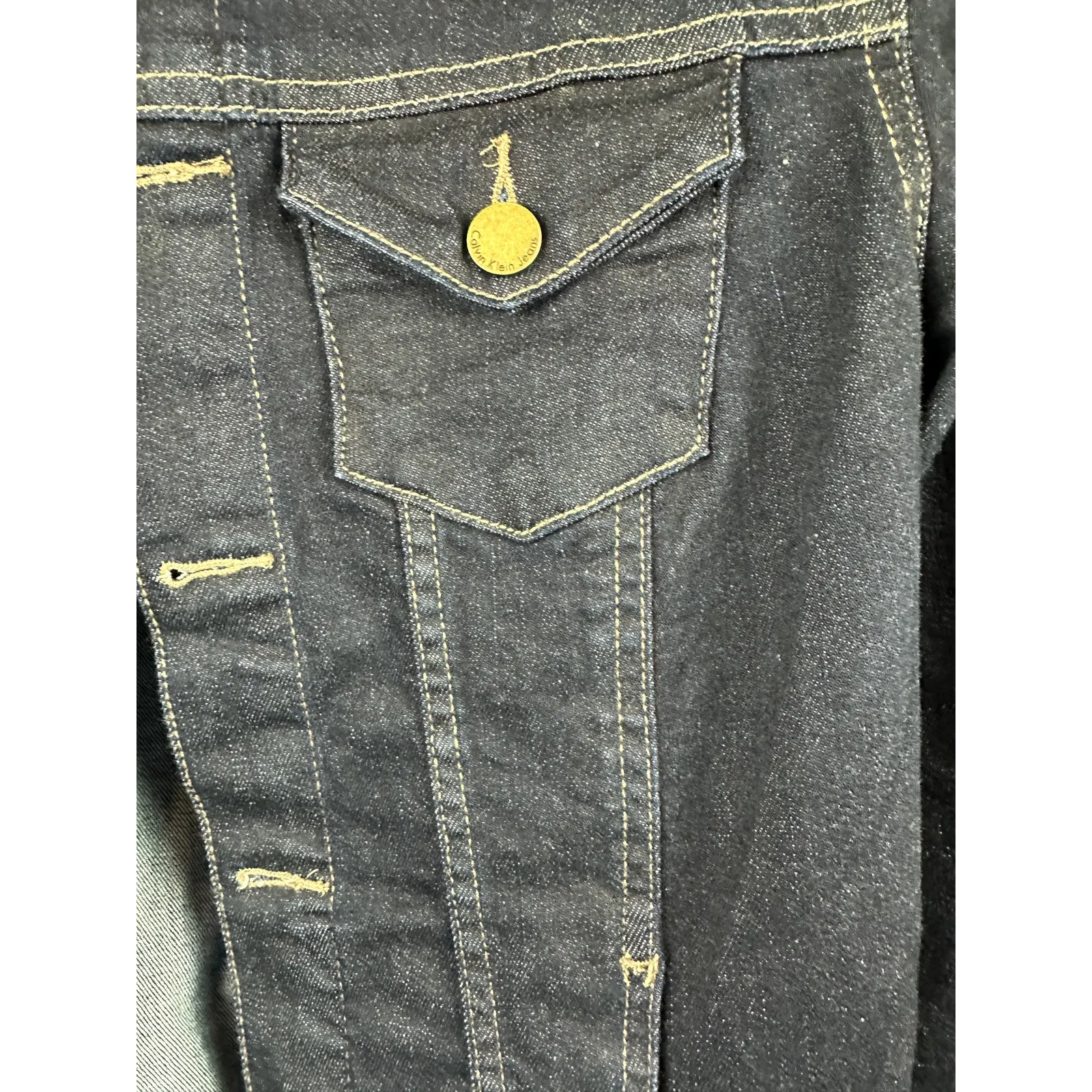 Women’s Vintage Calvin Klein Jean Jacket Size XS - Image 3