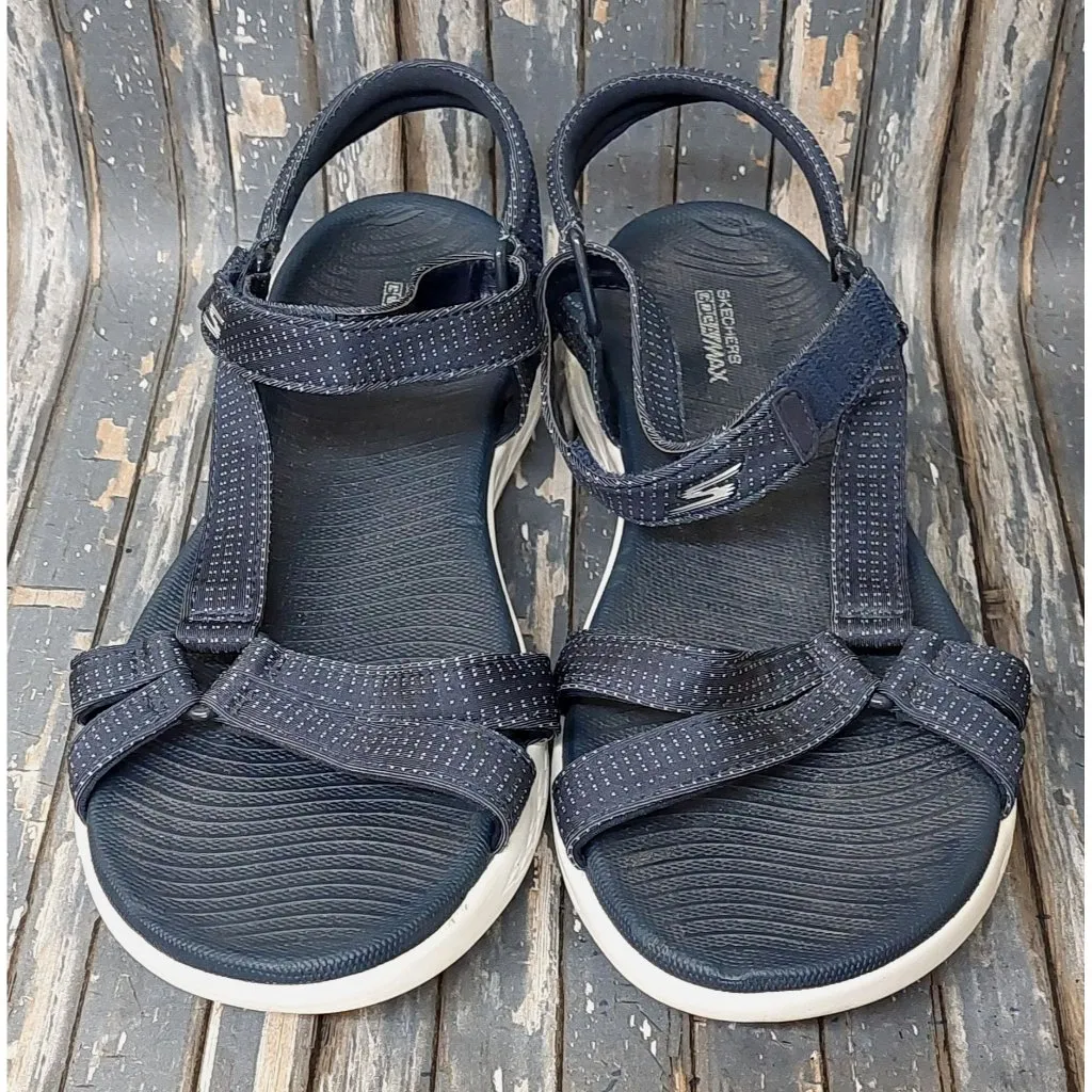 SKECHERS On the Go Blue Strappy Flat Walking Trekking Sport Sandals Size 10 - Image 2