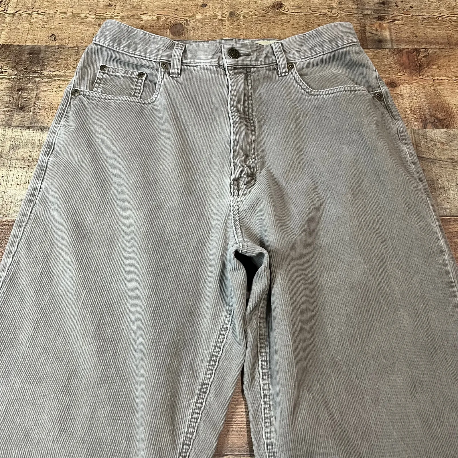 Eddie Bauer Women's Taupe 100% Cotton Classic Corduroy Pants Sz 12 Preppy Fall - Image 2