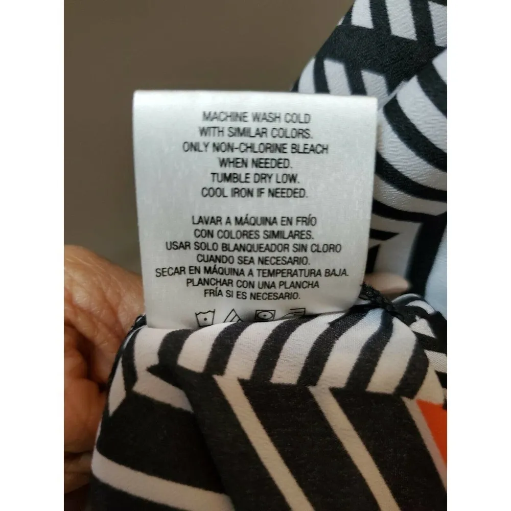 Attention Women's Multicolor 100% Polyester Long Sleeve Collared Top Shirt - Image 9