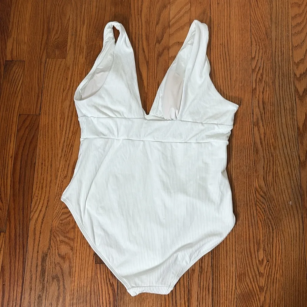 Andie The Mykonos One Piece Ribbed Swimsuit White‎ plus size XXL NWT - Image 4