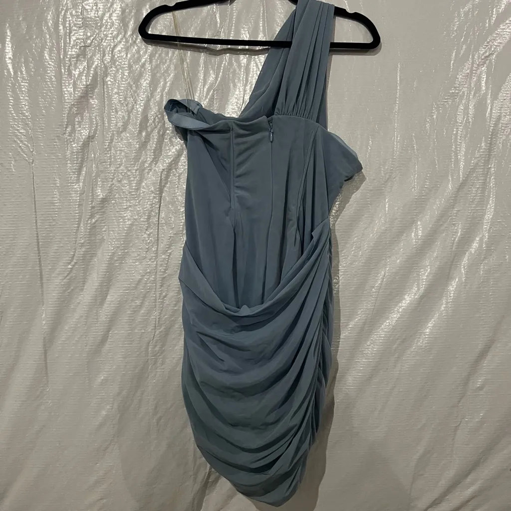 House of Cb Baby Blue Clementine Cutout Mini Dress Size Large Plus Cup $209 - Image 5