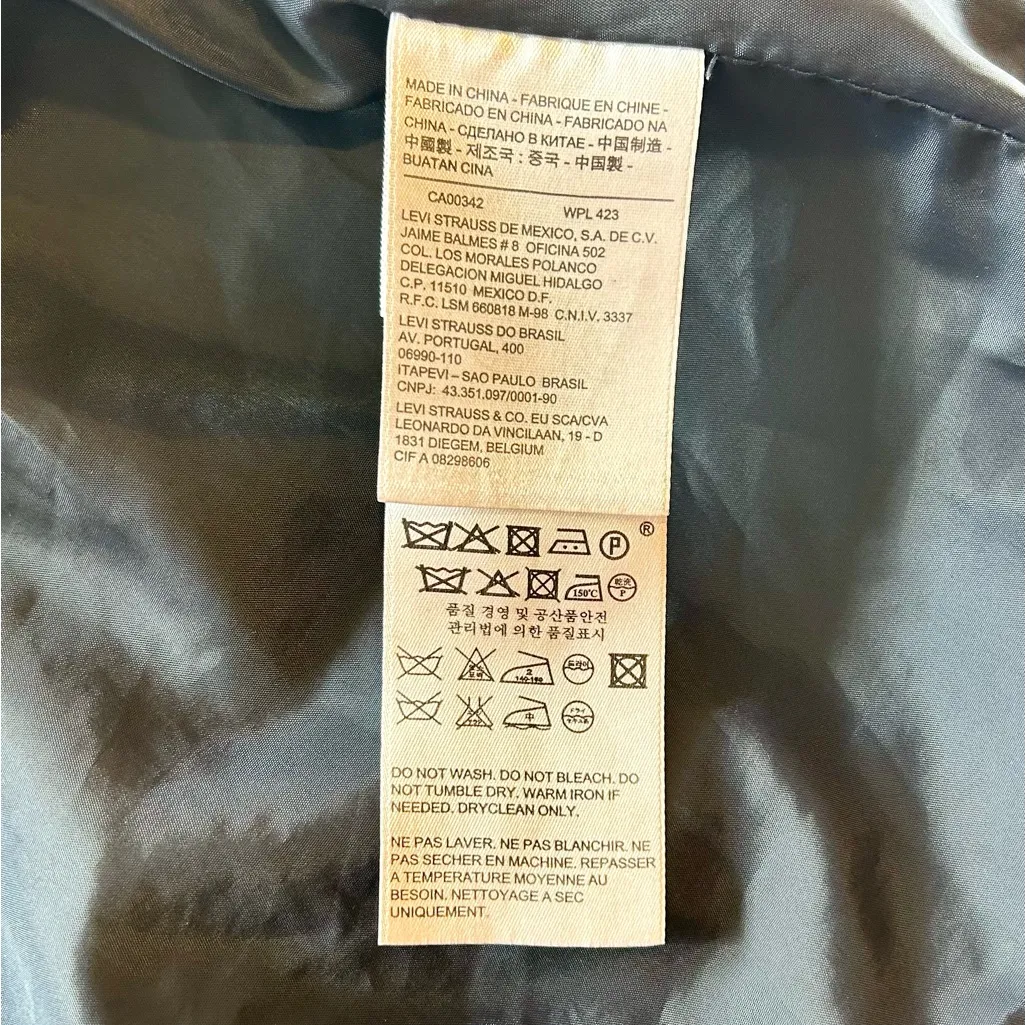 Levi’s Women’s Plaid Cabin Cinch Waist Jacket Red Black Size Small 💛 - Image 14