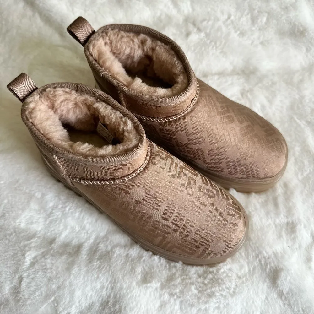 UGG  Classic Ultra Mini Monogram Boots Women’s Size 5 - Image 4
