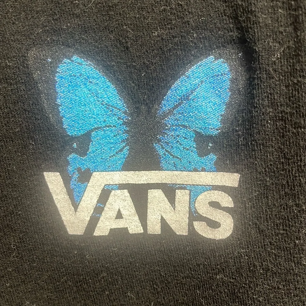 Vans Black and Blue Short Sleeve Tee with Checkerboard Design - Image 4