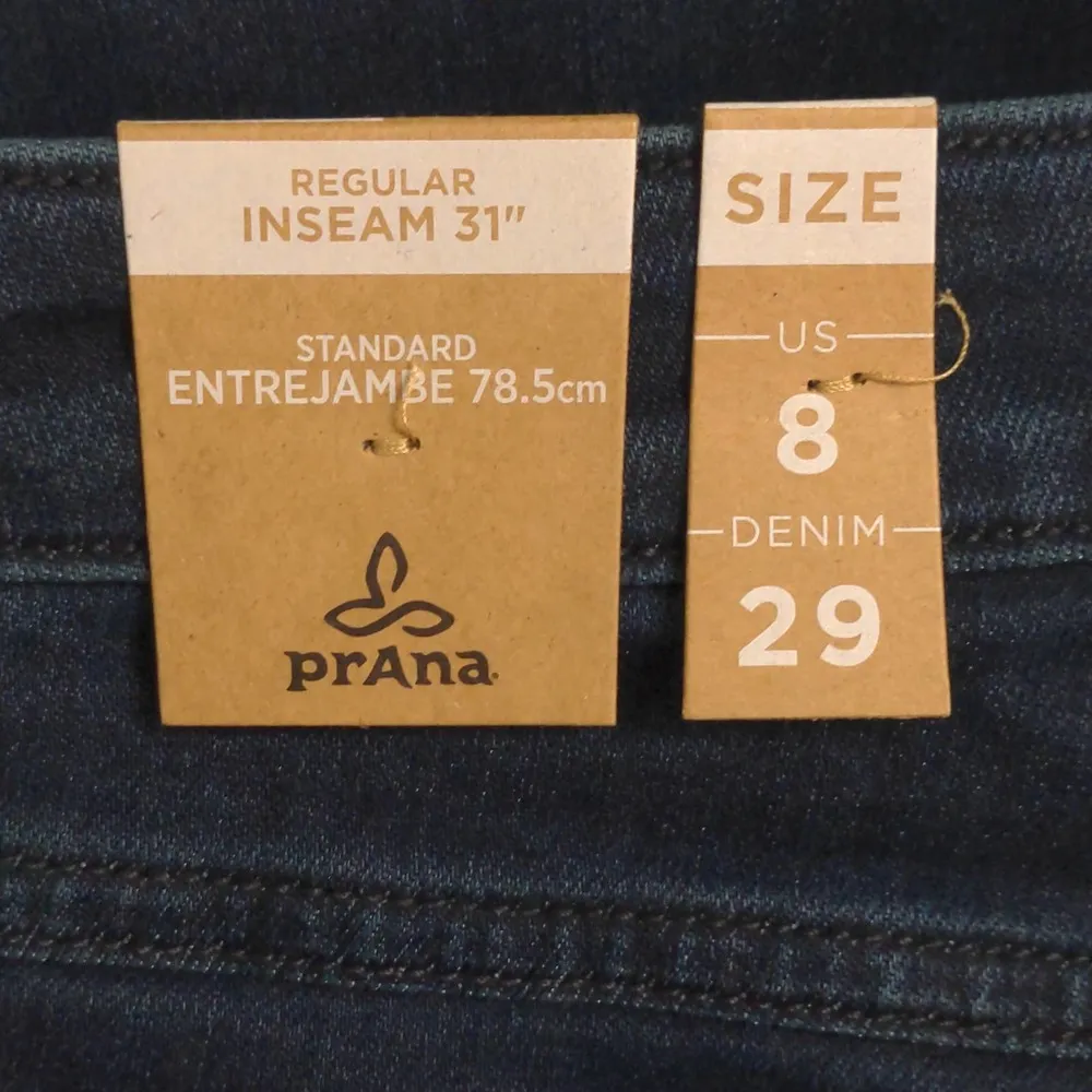 Prana Sienna Jean Deep Blue Mid-Rise Skinny Stretch Organic 8/29 - Image 7