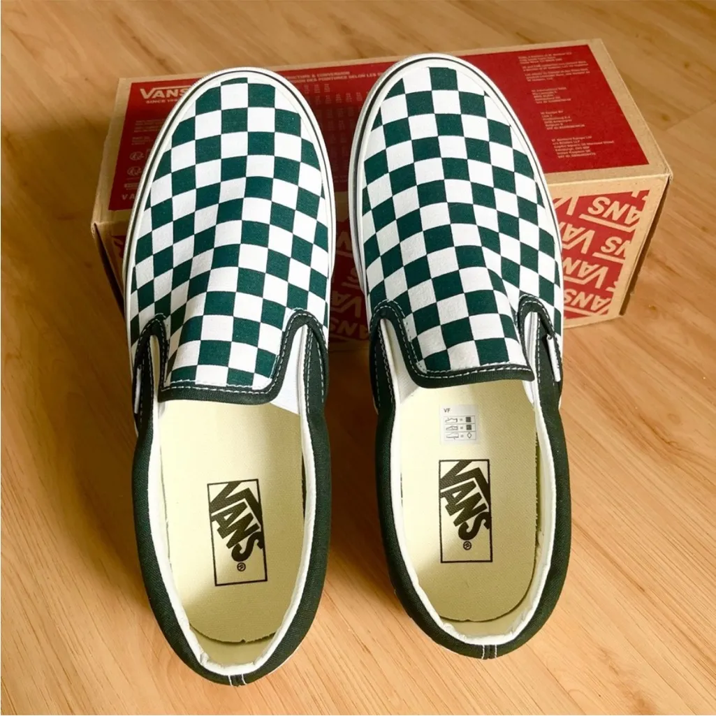 Vans Classic Slip-On Checkerboard Shoes Women 10.0 US Mens 8.5 US - Image 9