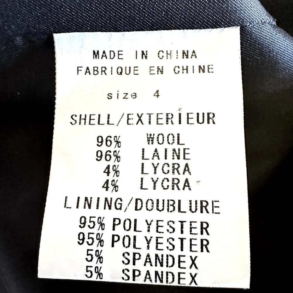 Theory  Gabe B Tailored Blazer Single Button Peak Lapel Pockets Wool Black 4 - Image 5