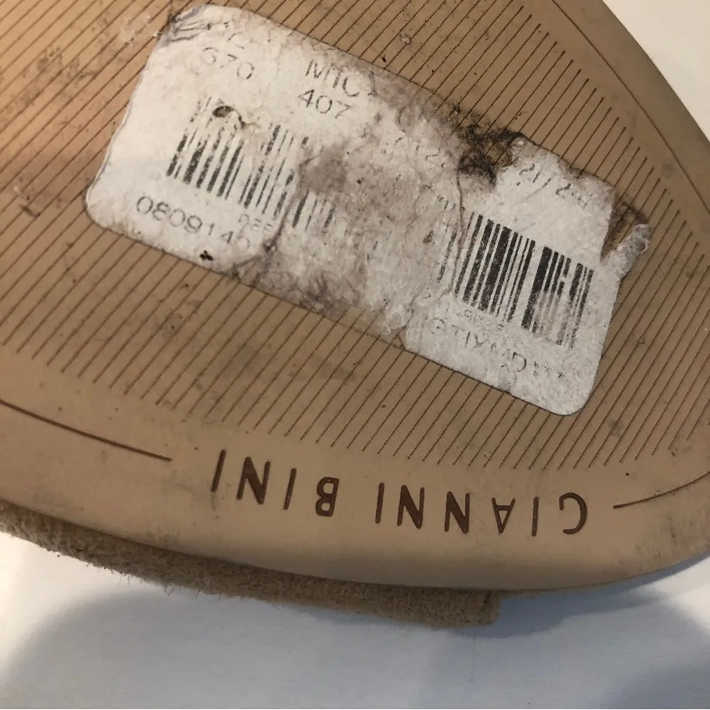 Gianni Bini Keelin Neutral Suede Leather Lace Up Block Heel Sandals Womens 7 - Image 16