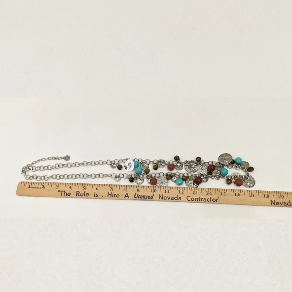 Graziano Signed Coin Beaded Long Necklace - Image 13