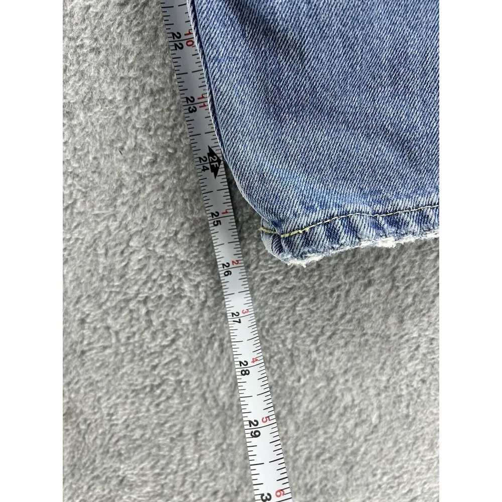 We The Free People Women's Blue Denim Jeans Size 26 Cotton Blend Straight - Image 6