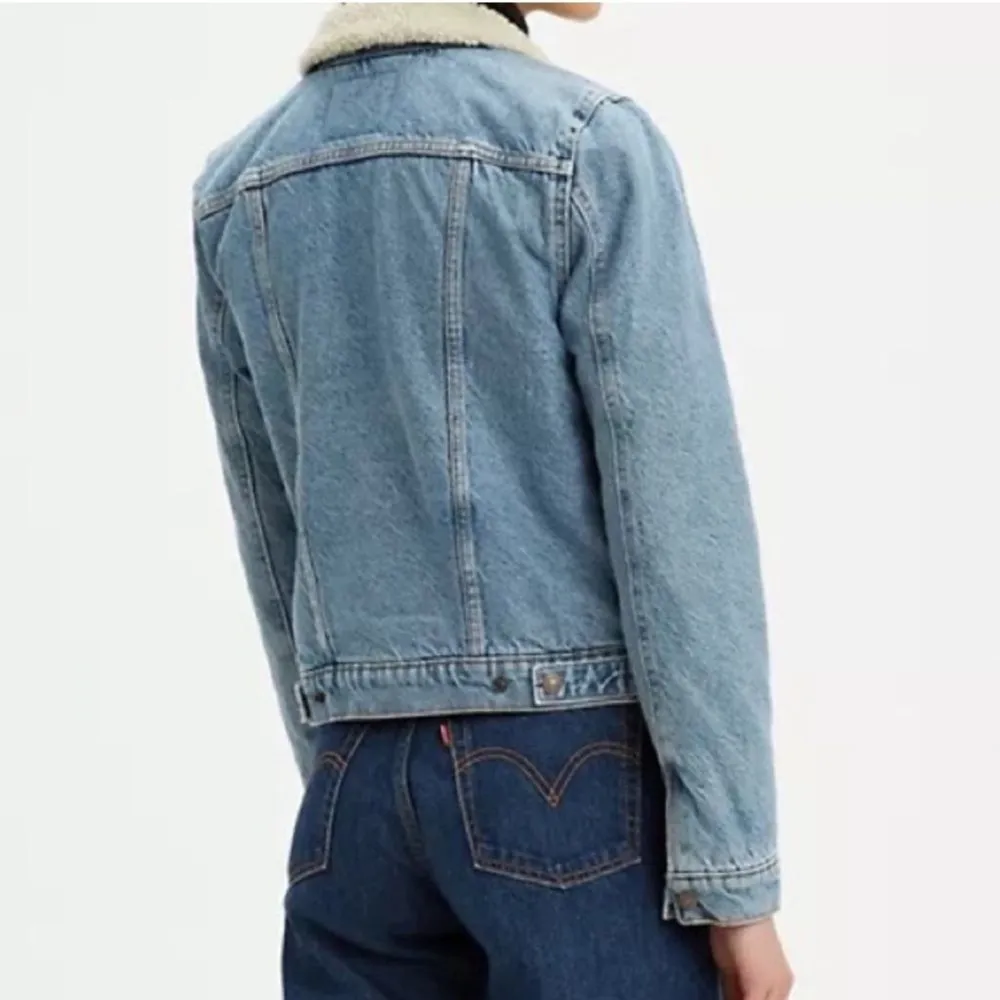 Levi’s Trucker Denim Jean Jacket Sherpa Lined Faded Distressed Grunge 90s Y2K - Image 13